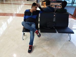 Waiting For a Flight at Airport